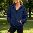 thumbnail image 4 of Neewe Women's Lightweight Hoodies Full Zip Up Oversized Sweatshirts with Pockets Long Sleeve Thin Casual Hooded Spring Fall, 4 of 8