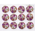 thumbnail image 3 of IBA Indianbeautifulart White 2 Hole Leaves & Peony Flower Floral Buttons Canvas Fabric Covered Buttons&nbsp;Cloth Embellishments For Scrapbooking Pack Of 50, 3 of 7