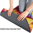 thumbnail image 3 of Colorful Tie Dye Mandala Pattern Hot Yoga Mat Towel Non Slip for Hot Yoga - Quick-Drying Yoga Mat Cover with 4 Corner Pockets with Travel Bag - Hot Yoga Towel Non Slip 70"x26", 3 of 6