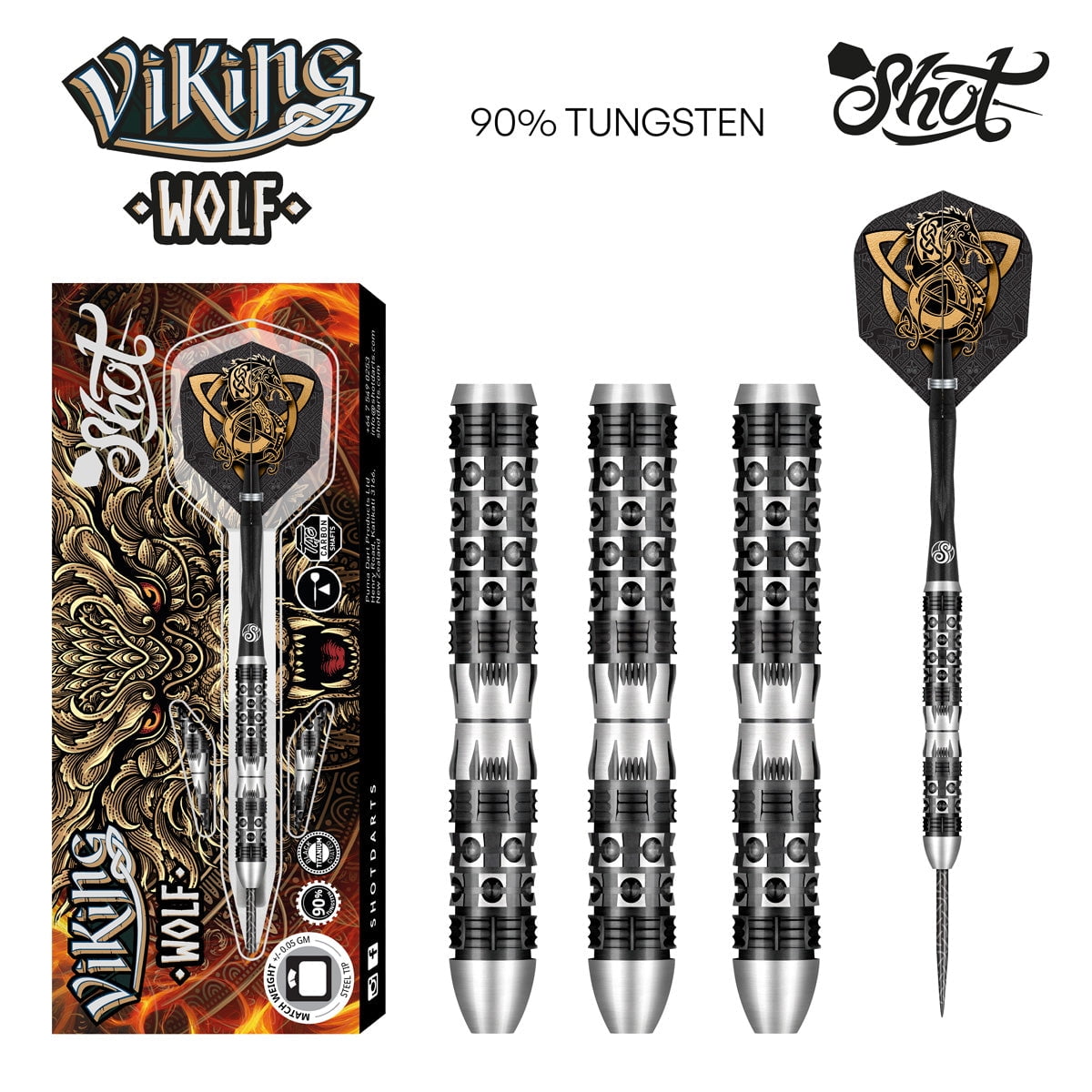 Bottelsen 234GG 23 g Hammer Head Steel Tip Gorilla Grip Dart - 90