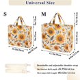 thumbnail image 2 of FORMRS Womens Corduroy Tote Bag Crossbody Shoulder Handbag with Pocket, Watercolor Sunflowers and Leaves, 2 of 7