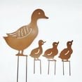 thumbnail image 2 of 4 postes de metal para jardín de patitos de metal, adorno de animales de jardín hueco, 2 of 4