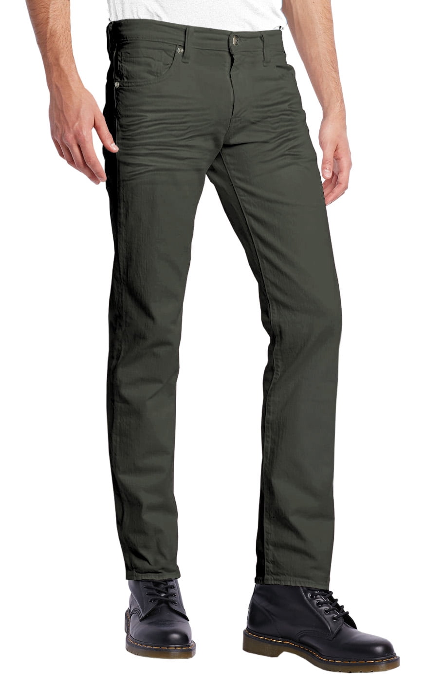 ETHANOL Mens Slim Hyper Stretch Motion Denim Jean with Short and