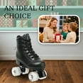 thumbnail image 6 of OUYI Flash Wheels Classic High-Top Roller Skates, With a Skate Bag Included (Black,Women 12/Men 10.5), 6 of 10