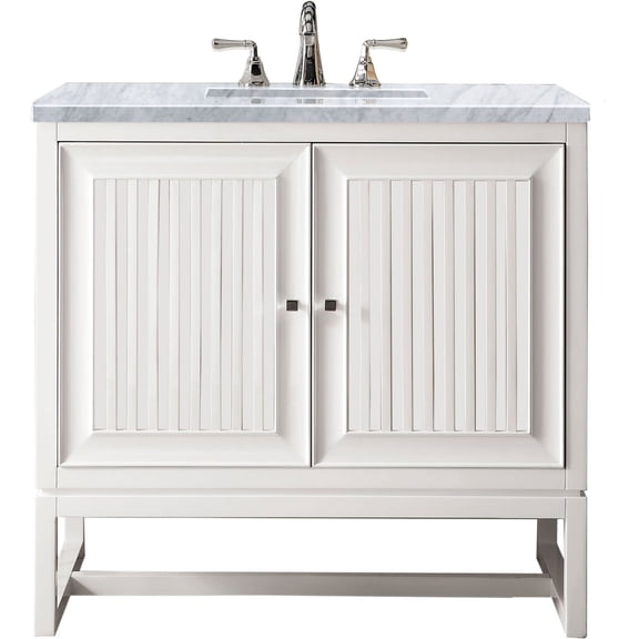 James Martin Vanities E645-V36-3Car Athens 36" Free Standing Single Wood Vanity Set -