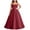 #0009-Wine, variant on Shihyeh Girls Strapless Satin Ball Gown With Bow Flower Girl Dress For Wedding Bridesmaid Pageant Birthday Party Floor Length A-Line Dress For Kids Teens