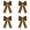 Brown-4Pcs, variant on 2Pcs Christmas Velvet Bow Ornament, 7.09" Brown Wreath Twist Tie Ribbon with Metal Wire, Soft Fabric Hanging Decoration for Gift Wrapping, Garland, Tree, and Rustic Holiday Party Decor