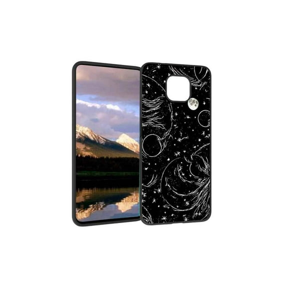 Compatible with Moto G Power 2021 Phone Case, Moon-196 Case Men Women, Flexible Silicone Shockproof Case for Moto G Power 2021