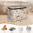 thumbnail image 2 of CURLYOOT Flower Ladybugs Storage Bin with Zipper Lid, Fabric Decorative Lidded Storage Baskets Boxes, Foldable Organizer Container Basket for Bedroom Closet Shelf, 2 of 8