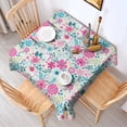 thumbnail image 2 of Pioneer Flower Floral Print Pattern Square Tablecloth,Waterproof Square Table Cover,Wipeable Spillproof Washable Table Cover for Home Kitchen Party Decor 60"x60"(152x152cm), 2 of 6