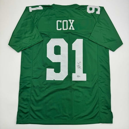Autographed/Signed Fletcher Cox Philadelphia Kelly Green Football Jersey Beckett BAS COA