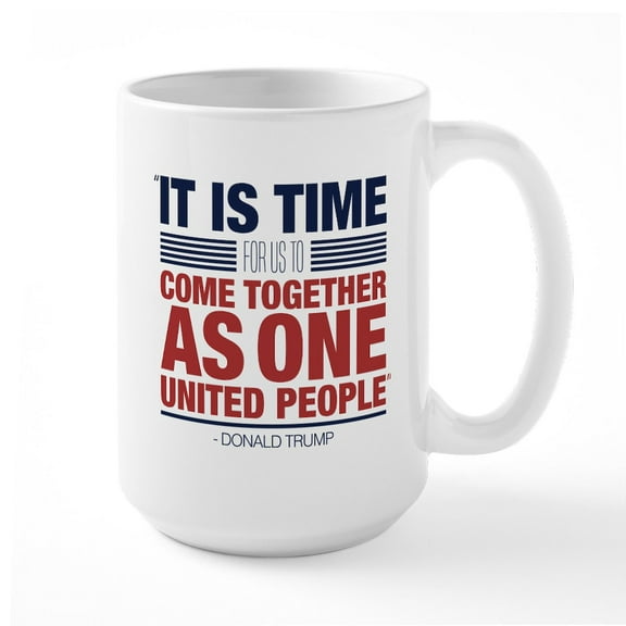 CafePress - Trump United People Large Mug - 15 oz Ceramic Large White Novelty Mug