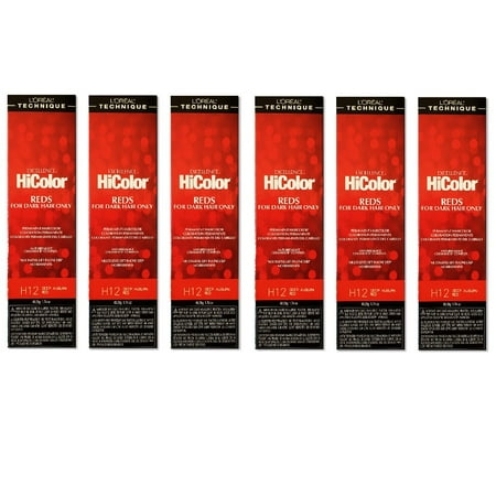L Oreal Excellence Hicolor H12 Deep Auburn Red Permanent Tint Hc 05109 6 Pack