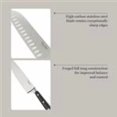 thumbnail image 3 of Martha Stewart 16 Piece Lockton High Carbon Stainless Steel Cutlery Kitchen Knife Block Set W/ABS Tripe Riveted Forged Handle Acacia Wood Block - Black W/Gold, 3 of 13