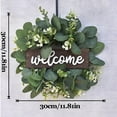 thumbnail image 3 of Rustic Welcome Sign with Artificial Greenery, Perfect for Home Decor, Front Door, Entryway, Seasonal Decoration, 3 of 9
