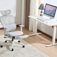 thumbnail image 6 of PUKNLY Ergonomic Office Chair with Footrest, High Back Computer Office Chair with Dynamic Lumbar Support, 2D Headrest, 4D Armrest, Sponge Seat, Mesh Home Office Desk Chair for Adults,Grey, 6 of 10