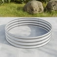 thumbnail image 3 of 4Ft Round Raised Garedn Bed,11.4” Tall Metal Raised Beds,Outdoor Garden Raised Planter Box for Flowers, Herbs, Fruits,Silver, 3 of 7