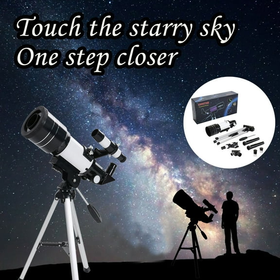 Holloyiver Telescope for Adults & Kids, Profession Refractor Telescope 400mm Focal Length High Magnification Telescope(150X), Portable Travel Telescope with Tripod