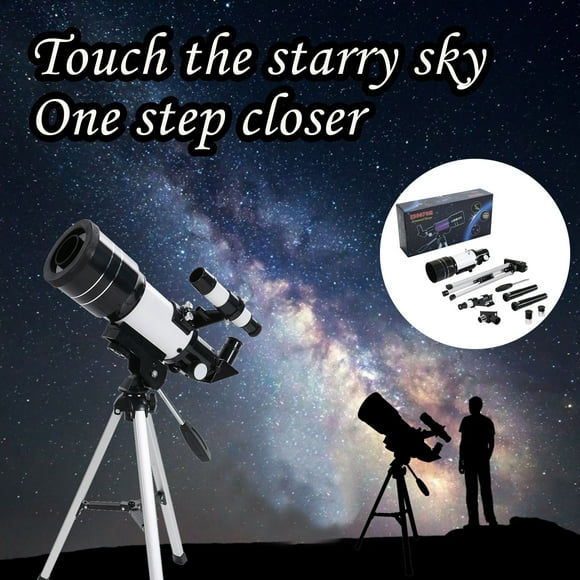 LSLJS Astronomical Telescope for Adults Children Profession Refractor Telescope 400mm Focal Length High Magnification Telescope for Beginners Gift 150X, Cam Acce