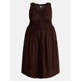 thumbnail image 4 of Terra & Sky Women’s Plus Sleeveless Smocked Dress, Sizes 0X-5X, 4 of 4