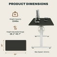 thumbnail image 5 of FunniHomi 55" x 28" Electric Height Adjustable Standing Desk with Hooks, Whole-Piece Desktop Cable Management Tray, and Built-in Power Outlet, Ergonomic Sit-Stand Desk for Home Office(2 Packages), 5 of 10