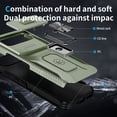thumbnail image 4 of Dteck Shockproof Case for Google Pixel 9 Pro XL, with Slide Lens Cover Military Grade Ring Stand Protection Anti-Slip Phone Case, Darkgreen, 4 of 8