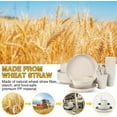 thumbnail image 3 of 56 Piece Wheat Straw Dinnerware Sets,Unbreakable Reusable Dinnerware Set,Dishwasher & Microwave Safe Plates and Bowls Sets, for Apartment Essentials, Outdoor Camping, Beige White, 3 of 13
