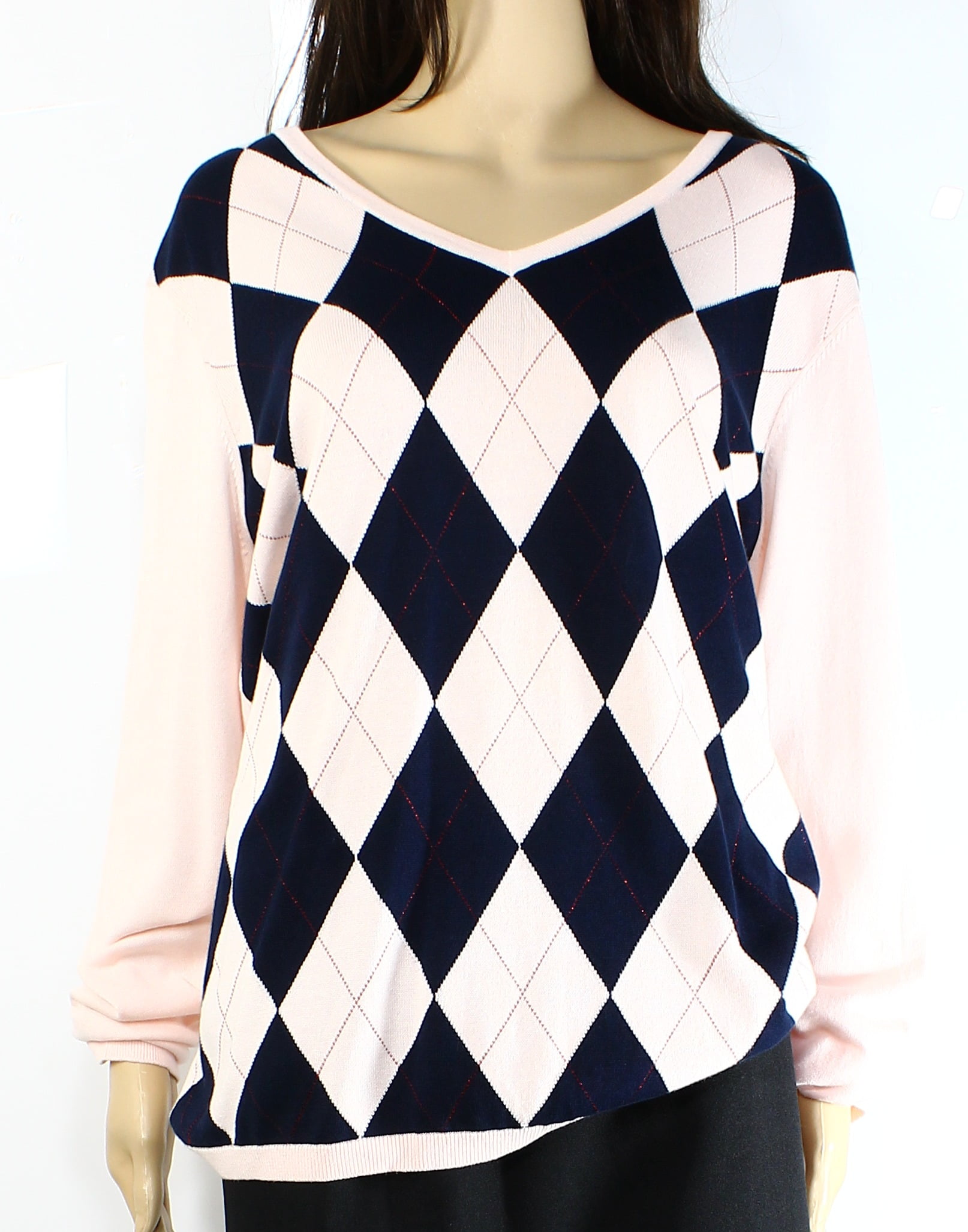 v neck sweater argyle