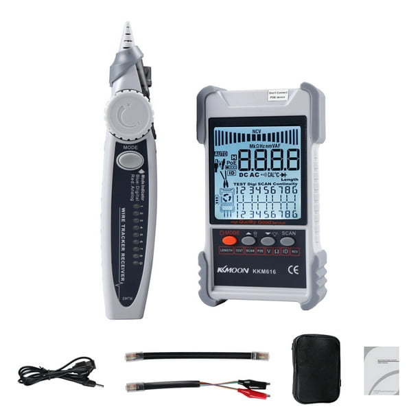 Plano Alienación Repeler KKMoon KKM616 Handheld Portable Cable Tester with LCD Display Analogs  Digital Search POE Test Cable Pairing Sensitivity Adjustable Network Cable  Length Short Open Circuit Measure Multifunct - Walmart.com
