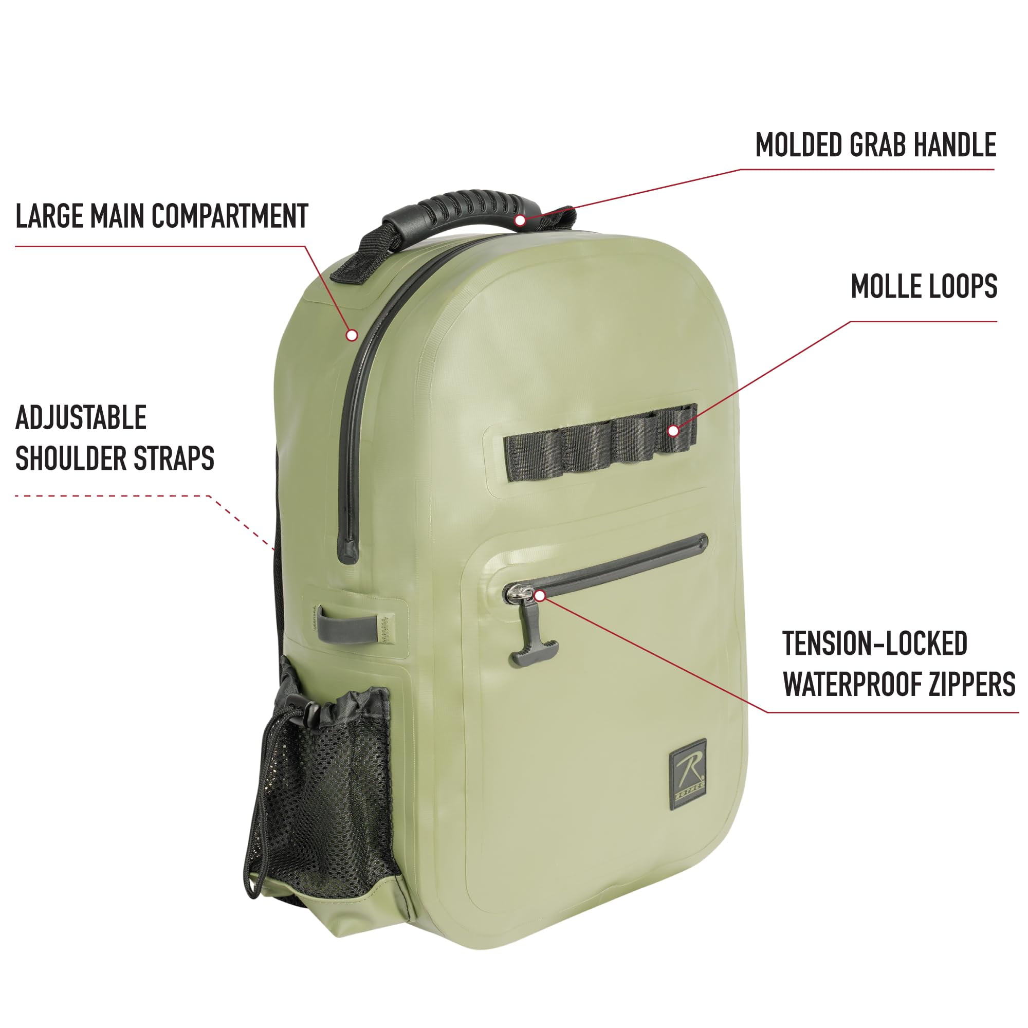 Rothco Waveguard Waterproof Backpack Black 12420