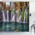 thumbnail image 1 of Ambesonne Croatia Shower Curtain, Europe Nature Photo Lakes, 69"Wx75"L, Multicolor, 1 of 3