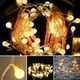 thumbnail image 4 of Guirnalda de luces LED de 6 m y 40 luces LED a pilas para decoración de fiestas en casa, jardín, Navidad, color blanco cálido, 4 of 6
