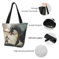 thumbnail image 3 of Defioc Swordsman Cool Dragon Print Tote Bag for Women,Shoulder Bag with Zipper Casual Tote's Handbag Big Capacity Shoulder Bag with Inner Pocket Fit for Shopping,Office,Travel, 3 of 7