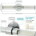 thumbnail image 6 of Deyidn Vanity Light for Bathroom over Mirror Silver LED Wall Light Warm Light For Farmhouse Bedroom Living Room, 6 of 7