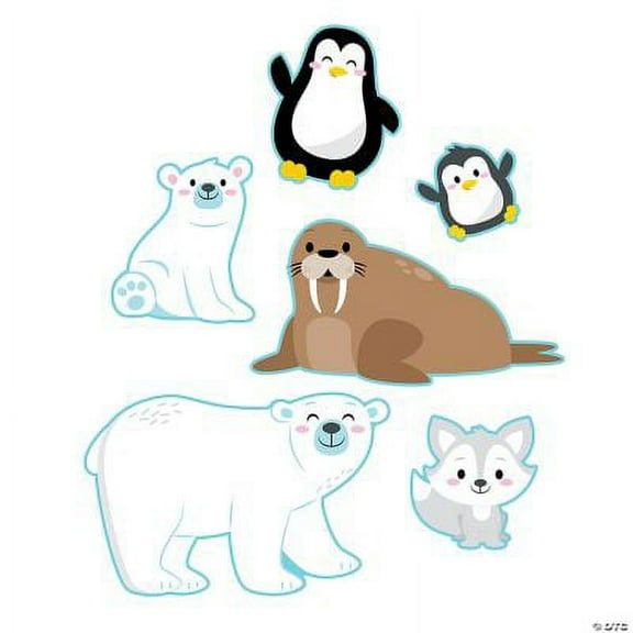 Winter Animals Cutouts, Birthday, Party Decor, 6 Pieces