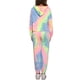 thumbnail image 3 of INSPIRAR CHIC Conjuntos de Sudadera Tie Dye para Mujeres, Sudadera con Capucha, Jogging, Conjunto de 2 Piezas, Color Amarillo Azul, 3 of 6