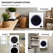 Equator 3.5 cu.ft. 110V Compact Digital Vented Sensor Dryer in White