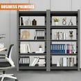 thumbnail image 4 of 72" H Metal Bookshelf,Sturdy Bookcase,5-Tier Adjustable Book Shelf with Storage for Bedrooms,Living Rooms and Home Offices,Black, 4 of 15