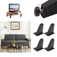 thumbnail image 3 of 4 Pcs 8cm Adjustable Metal Furniture Leg Thick Aluminum Alloy Table Cabinets Feet Sofa Bed TV Cabinet Legs -Black, 3 of 6
