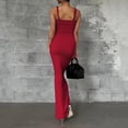 thumbnail image 4 of Women's Suspender Corset Long Skirt Thin Shoulder Strap Ruffled Elegant Evening Dress Long Skirt Women Junior Dresses Dresses for Women Casual Summer Midi Length Aline Summer Dress for Women High Neck, 4 of 4