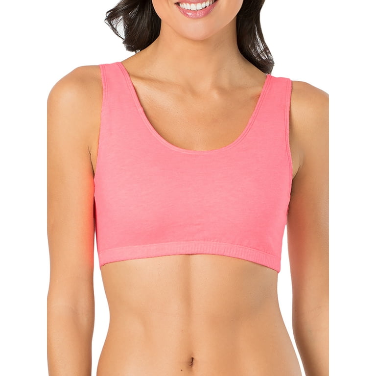 Mid Impact Sports Bra Top Pink (SPORTS BRA) - Modestly Active