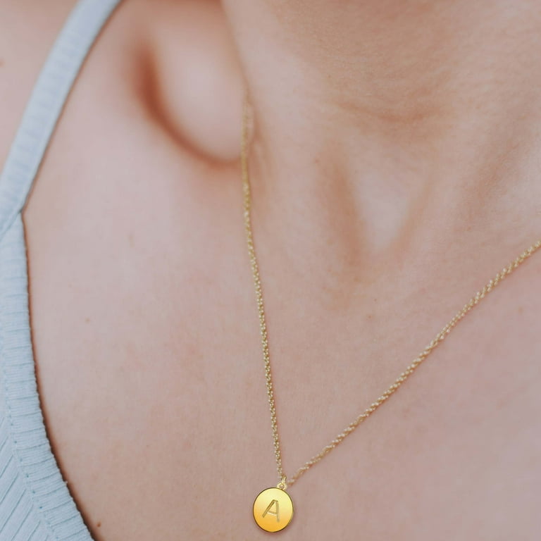 Y Initial Disc ONE IN A MILLION Pendant Necklace Gold Plating 18 Inch Chain 2in Extender