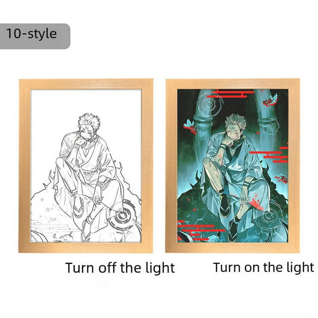 Marco de fotos con luz de noche, regalo creativo, pintura colgante con carga de ambiente