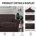 thumbnail image 3 of Easy-Going 4 Pieces Super Stretch couch cover, Sofa size, Chocolate (Slipcover Only), 3 of 7