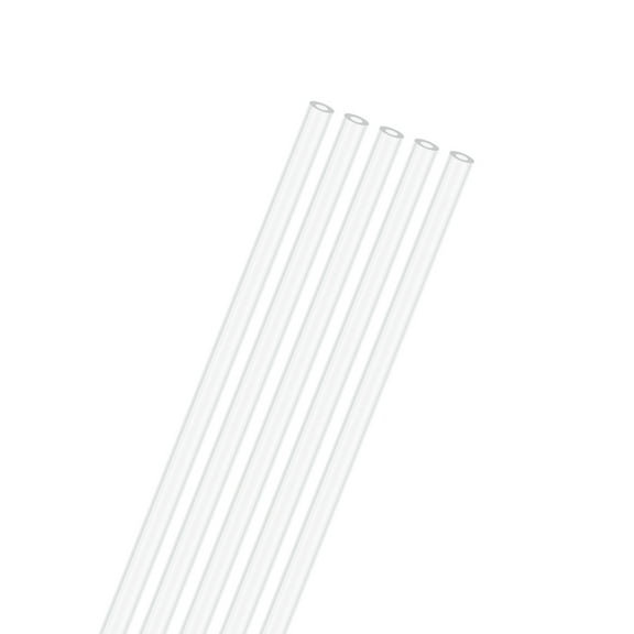 5-Pack Clear Plastic Tube, 1.5mm[0.06"] ID x 3.5mm[0.14"] OD High Impact Rigid Polycarbonate Round Pipes[500mm/19.7IN]