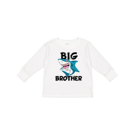 

Inktastic Big Brother Shark Gift Toddler Boy Girl Long Sleeve T-Shirt