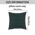 thumbnail image 5 of REGALWOVEN 2 Pack Plaid Pillow Covers, Double-Sided Checked Decorative Pillow Covers Green 18" x 18", 5 of 6