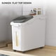thumbnail image 5 of Cubo de almacenamiento de harina YITAHOME de 50 l/40 kg con ruedas, cuchara y tapa, color blanco, 5 of 7