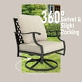 thumbnail image 3 of MF Studio 5-Seater Patio Conversation Set Metal Outdoor Furniture Set with Swivel Chairs and Table - Beige, 3 of 10