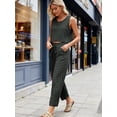 thumbnail image 4 of Czanzd Women's Cotton Gingham Two-Piece Outfit,Green,Size S, 4 of 6